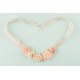 Necklace pearls flower peach 